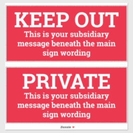 Señales de advertencia - Dos Rótulos como Pegatina