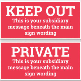 Señales de advertencia - Dos Rótulos como Pegatina