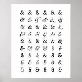 Señales de Ampersand y poster de signos