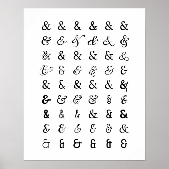 Señales de Ampersand y poster de signos (Frente)