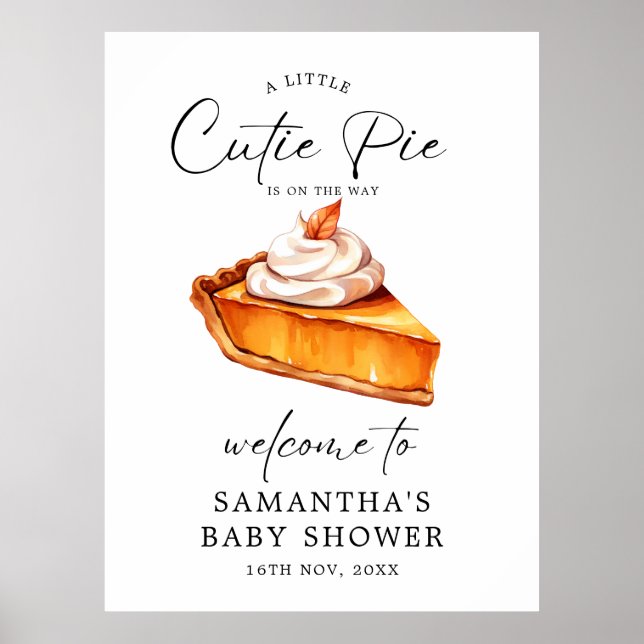 Señales de bienvenida de Baby Shower para la piel  (Frente)