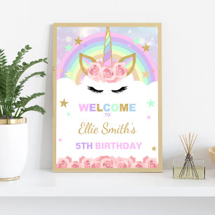 Señales de bienvenida de Rainbow Unicorn