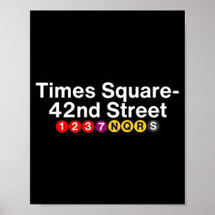 señales de la estación de metro de Times Square Nu