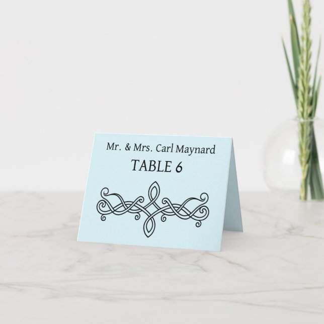 señales de mesa de boda Tarjetas de lugar (Anverso)