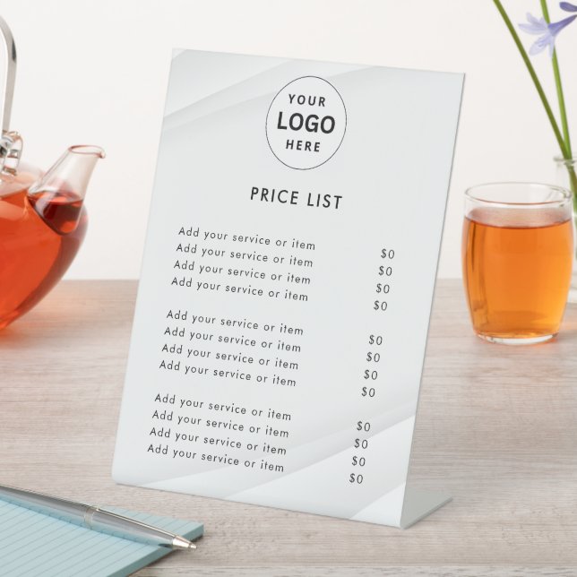 señales de monograma elegante de lista de precios  (In Situ)