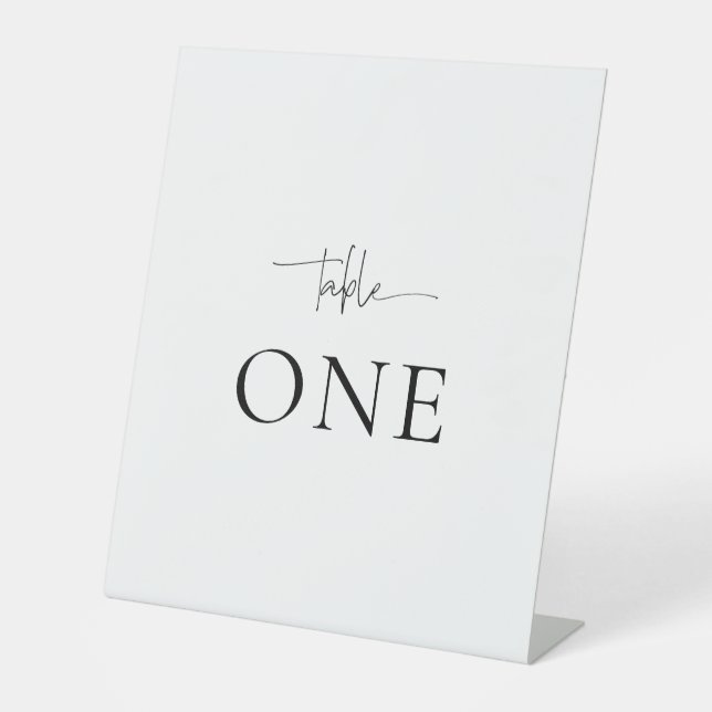 Señales de número de mesa personalizables ARIA (Anverso)