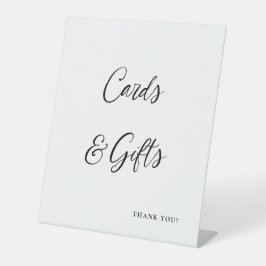 Señales de pedestal para mesa de tarjetas y regalo