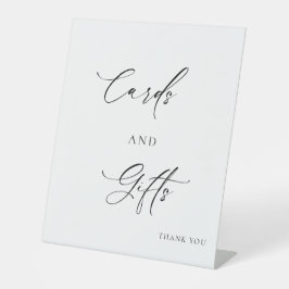 Señales de pedestal para tarjetas y regalos