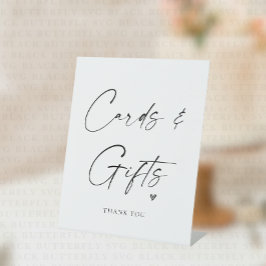 Señales de pedestal para tarjetas y regalos