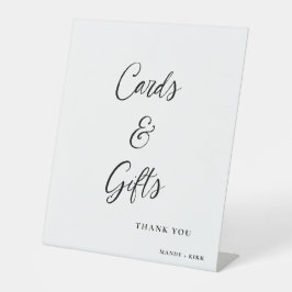 Señales de pedestal para tarjetas y regalos