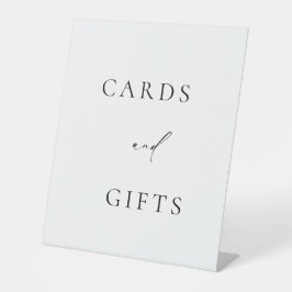 Señales de pedestal para tarjetas y regalos
