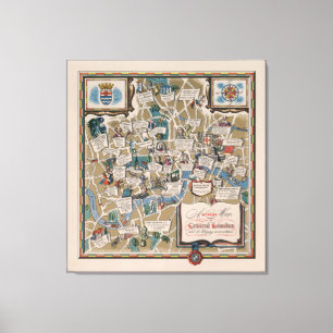 Señales literarias del mapa de Dunlop de Londres