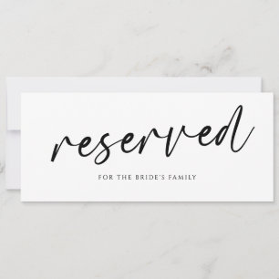 Señales Reservadas de Boda Modernas con Letra a Ma