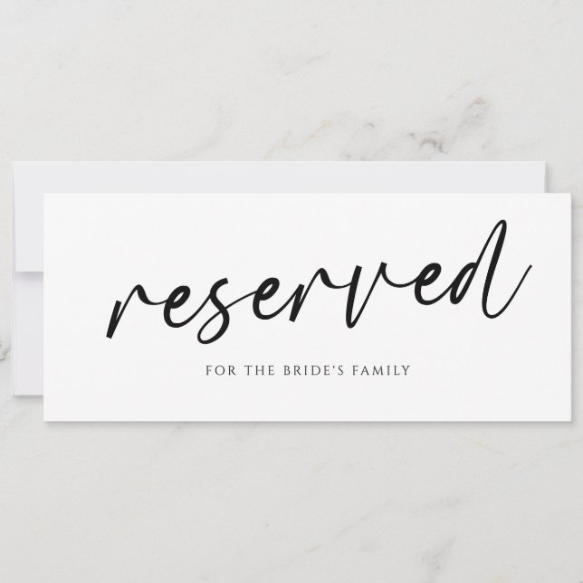 Señales Reservadas de Boda Modernas con Letra a Ma (Anverso)