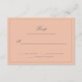 Sencilla elegancia Rubor de matrimonio rosa RSVP