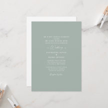 Sencilla Elegancia Sabio Invitación de Boda de Amb