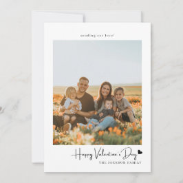 Sencilla escritura de foto de tarjeta de San Valen