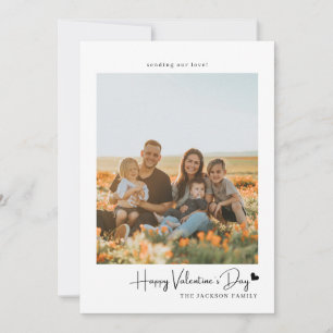 Sencilla escritura de foto de tarjeta de San Valen