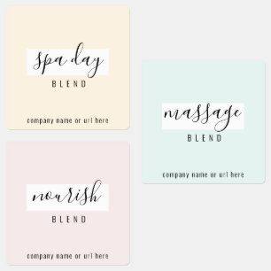 Sencilla etiqueta de frascos de aceite esencial de