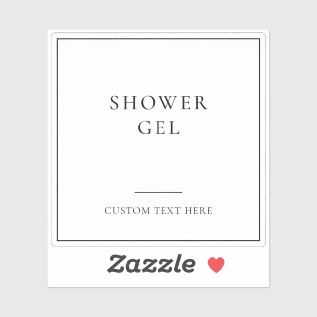 Sencilla etiqueta de organización del baño en casa (Hoja)