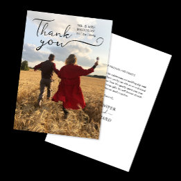 Sencilla Foto De Agradecimiento Con Caligrafía Mod