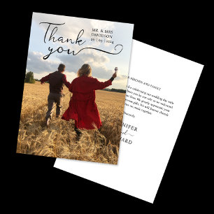 Sencilla Foto De Agradecimiento Con Caligrafía Mod