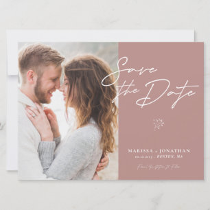 Sencilla Foto De Guión Moderno Guardar La Fecha