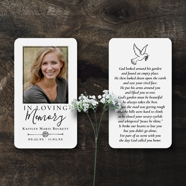 Sencilla foto Personalizado tarjetas conmemorativa (Subido por el creador)