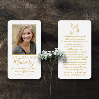 Sencilla foto Personalizado tarjetas conmemorativa