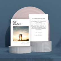 Sencilla, hemos elegido la Invitación de Boda foto