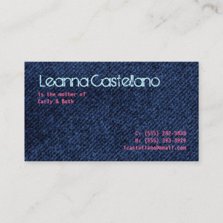 Sencilla Hip Denim Mami Llamando a las Tarjetas de