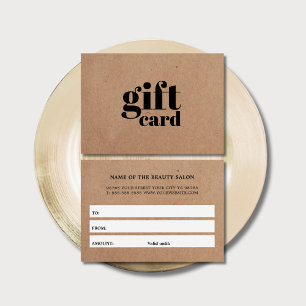 Sencilla impresión Kraft Beauty franjas blancas