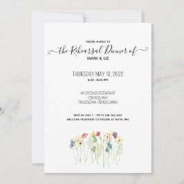 Sencilla invitación a cenar a prueba de flores sil