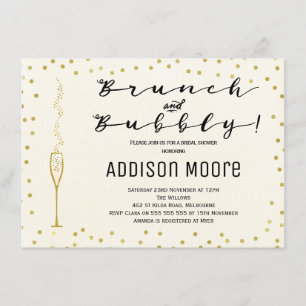 Sencilla Invitación A La Ducha Bridal De Brunch Y
