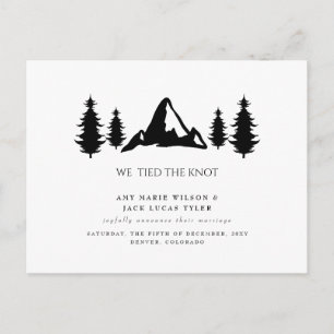 Sencilla Invitación Boda de Pino de Montaña 