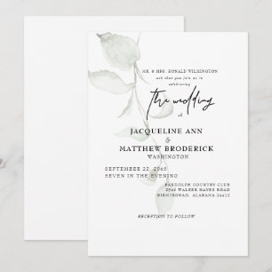 Sencilla Invitación de Boda de los Padres de la No