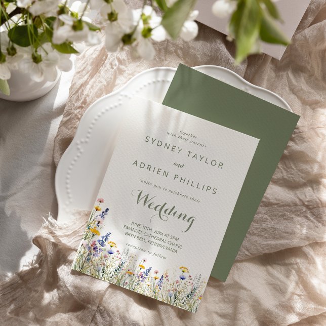 Sencilla Invitación de Boda Informal de Flor Silve (Subido por el creador)