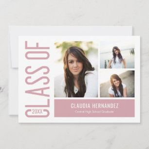 Sencilla Invitación de Graduación Editable con Col