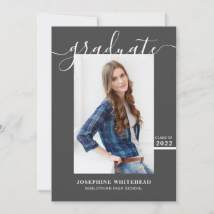 Sencilla Invitación de graduados fotográficos 2022