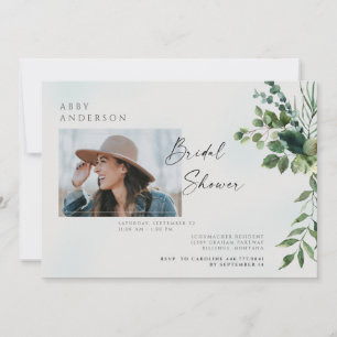 Sencilla Invitación de Regalo de Boda con Foto y F
