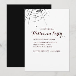 Sencilla invitación moderna para fiesta de Hallowe