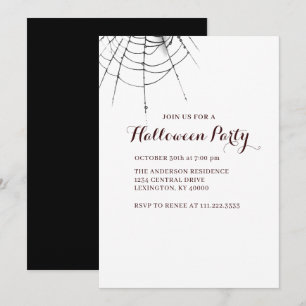 Sencilla invitación moderna para fiesta de Hallowe