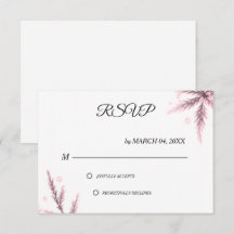 Sencilla Moderna Elegante Clásica RSVP de Boda