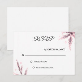 Sencilla Moderna Elegante Clásica RSVP de Boda