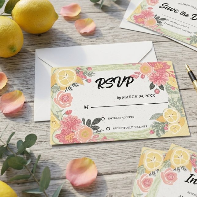 Sencilla Moderna Elegante Clásica RSVP de Boda (Subido por el creador)