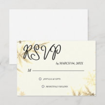 Sencilla Moderna Elegante Clásica RSVP de Boda