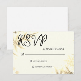Sencilla Moderna Elegante Clásica RSVP de Boda