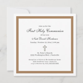 Sencilla Primera Comunión Sagrada Tan Invitación B