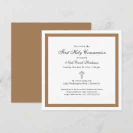 Sencilla Primera Comunión Sagrada Tan Invitación B