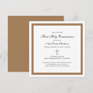 Sencilla Primera Comunión Sagrada Tan Invitación B